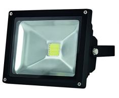 Perel Projecteur LED pour Le außenbereich, Puce Epistar 20 W, 3000 K, 18,5 x 15,5 x 11,5 cm, Noir, leda3002ww/B
