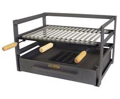 IMEX EL ZORRO 71482.0 tiroir Barbecue avec Grille, Noir, 72 x 41 x 35 cm