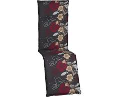 beo M737 Barcelona Coussin pour Chaise de Jardin Gris/Bordeaux 171 x 50 x 50 cm 6 cm.
