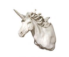 Design Toscano Sculpture murale trophée la licorne Alicorn, pierre ancienne