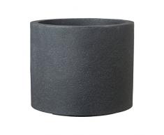 PP-PLASTIC Pflanztopf Rondo Ø39xH33 cm Pot à Plantes, Schwarz-Granit, 40 cm