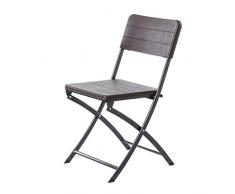 Ldk Garden Chaise pliante en polyéthylène haute densité Marron