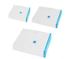 Helloshop26 2008087 Lot DE 20 Housses Sacs de Rangement Vêtements sous Vide Aspirateur Vacuum, Multicolore, 25 x 25 x 25 cm