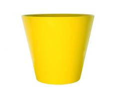 Art en Vogue Pot de Fleurs, Bac à Plante Claire, Finition Brillante, Jaune, 47x47cm