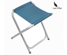 Homecall Tabouret de camping pliable en aluminium (Bleu)