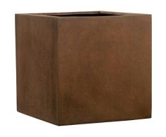 Esteras Bac à Fleurs carré pour Le Jardin, en Fibre de Verre 37 cm Orange Rouille