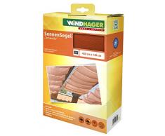 Windhager dombrage coulissante sur câbles, Pare-Soleil pour la Technique de Tension de Corde, Voile de Protection Solaire idéale pour pergola ou véranda, 4,2 x 1,4 m, Terracotta, 10879