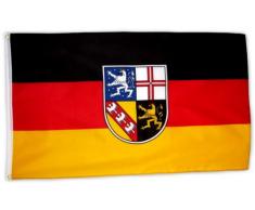 M & M MM Drapeau Sarre/Drapeau UK – 150 x 90 cm, résistant aux intempéries, Multicolore, 16200