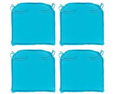 Traumnacht Confort Coussin de Chaise, Outdoor, Bleu, 44 x 47 x 6 cm