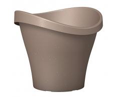 Scheurich 53069 251/48 Wave Garden Pot de Fleurs Plastique Living Taupe 48 x 48 x 41 cm