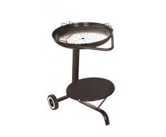 Alperk Star – Poêle à Paella Barbecue, 66 x 68 x 85.5 cm, Couleur Argent et Noir