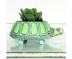 Allen Cache Pot Tortue, Vert Gris, 22,8 x 15,2 x 10 cm