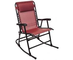 AmazonBasics Fauteuil à bascule pliant - Rouge