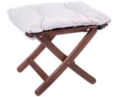 fiam 901S NCBIBE Repose Pieds de Jardin Bois Blanc/Beige 51 x 45 x 41 cm