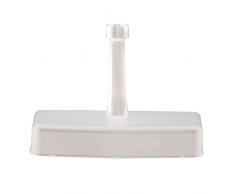 greemotion Pied de parasol en béton 20 kg – Pied parasol professionnel blanc - Pied de parasol rectangulaire 50 x 25 x 9 cm – Pied de parasol design et robuste avec fixation réglable Ø 21 - 36 mm