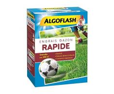 ALGOFLASH Engrais Gazon Action Rapide, Croissance vigoureuse, Jusquà 200 m², 4 kg, EGAR200