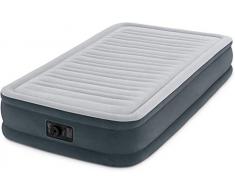 INTEX Lit Gonflable Comfort Plush 1 Place Elec Fiber Tech, Gris