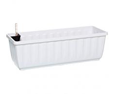 Dehner Aqua-Flor Plus Bac à Fleurs avec système dirrigation Blanc 78,5 x 22 x 19 cm