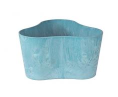 Artstone Pot de Fleurs, Bac à Plante Trio Claire, résistant au Gel et ultraléger, Aqua, 20x11cm