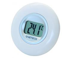 Velamp Round Thermomètre Rond avec écran LCD: Indication de la température Interne. Simple, lisible, élégant, Blanc, 10,2x2,6x20,2 cm