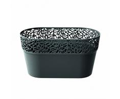 ZANVIC Jardinière ajouré, Natura 27,5 cm, Anthracite, 27.5 x 14.5 x 14.8 cm, za476