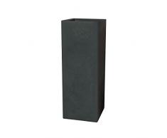 greemotion Jardinière haute extérieur noire Lea 72,5x26,5 cm - Pot de fleur design effet granit - Pot de fleur haut et droit - Bac à fleur haut chic et robuste - Bac plante design
