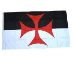 Flaggenking Drapeau King Croix Ritter Templiers Drapeaux/fanions, Multicolore, 150 x 90 cm