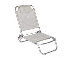 YES EVERYDAY Relax Ocean Chaise de plage, gris