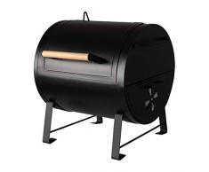 AmazonBasics Barbecue au charbon de bois de taille compacte, barbecue de table et foyer latéral, noir