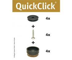 Wagner 15808300 QuickClick® Lot de 4 Patins à Visser pour Chaise de 17 mm de diamètre