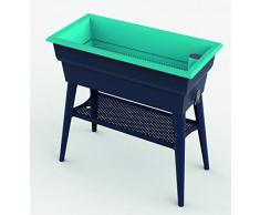 MV INDUSTRIE Jardinière Calipso Maxi 40L Gris/Turquoise, 3557400025272, gris turquoise, 81x39x80 cm, , PV 002 527