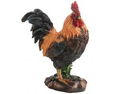Dehner Figurine Coq de Décoration, Environ 36 x 31 x 15 cm, polyrésine, Multicolore