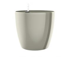 Emsa Pot de Fleurs, système darrosage Automatique, Ø 30 cm, Gris Soie, CASA Brillant, 517570