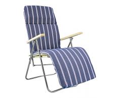 Lido 202 Chaise Longue rembourrée Pliante Alexandra Chromé