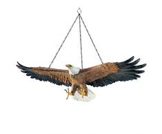 Design Toscano DB43027 Sculpture suspendue dAigle Vol de la liberté Multicolore 21,5 x 49,5 x 12 cm