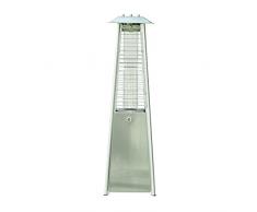 Outsunny dessus de table de jardin 3 kw chauffage au gaz propane tube de verre flamme véritable Duluxe chauffe patio extérieur chauffage en acier inoxydable avec housse de pluie