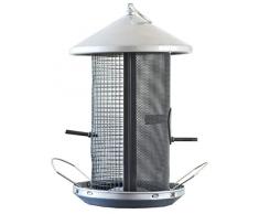 Windhager Mangeoire Happy Bird, Silo, poulailler, Distributeur de Nourriture pour Oiseaux, 06999, Noir/Argent