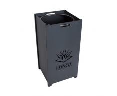 Funco Système Boîte pour la Glace Baignoire et Sacs Poubelle Revêtement, Anthracite, 45 x 45 x 80 cm
