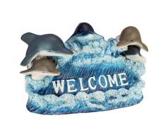 Design Toscano QM13001 Statuette de Dauphin, Multicolore, 15 x 32 x 20.5 cm
