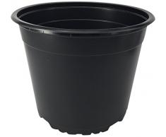 Nutleys Pot de Fleurs en Plastique Noir 20 x 19 cm (3 litres)