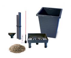 Weles GMBH Insert inovant de bac à Fleurs Gartenfreude équipé dun système dirrigation avec indicateur du Niveau deau 24.5 x 24.5 x 24.5 cm, Noir