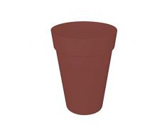 Elho Loft Urban Rond Haut 35 - Pot De Fleurs - Brique - Extérieur - Ø 34 x H 45.6 cm