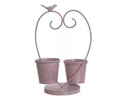 Dcasa Pot de Fleurs en métal Double Rose