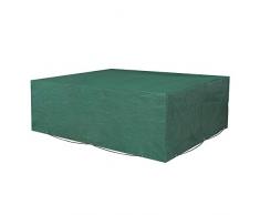 SONGMICS Bâche de Protection pour Mobilier de Jardin,242 x 162 x 100 cm, pour Tables et Chaises de Jardin, Housse de Protection Hydrofuge, Rectangulaire,Vert GFC96L