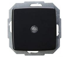 Kopp 585650085 Interrupteur universel avec lentille et lampe glimme intégrée 10 AX, 250 V, Rivo Anthracite