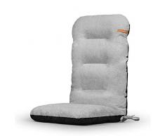 R Rexproduct Malmo Premium Fauteuil à Dossier Haut 4er Set Gris mélangé Clair.