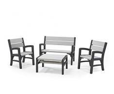 Keter WLF 17205049 Salon de Jardin Graphite/Brun Gris Fauteuils denviron 67 x 62 x 89,5 cm