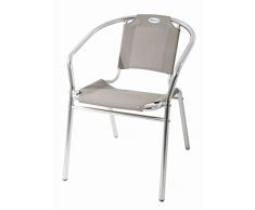 JJA 117672 Ciudadella Fauteuil Aluminium/Texaline Taupe 60 x 60 x 40 cm