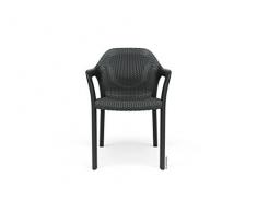 LECHUZA 10903 Fauteuil Empilable Granit