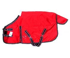 Cwell Equine Mini Tapis de Poney léger pour Poney et Poney sans Remplissage au Choix de Tailles et de Couleurs (3 Pieds 6 Pouces, Rouge)